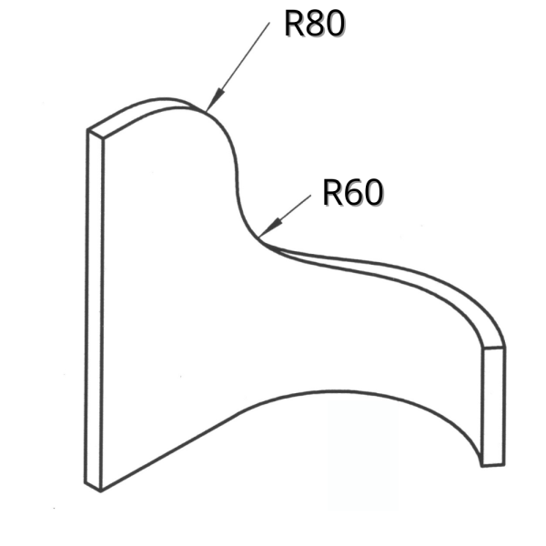 PVC-Kantenschutzprofil und EPDM-Moosgummi-Dichtschlauch, Klemmbereich 1,5-3,5 mm, schwarz