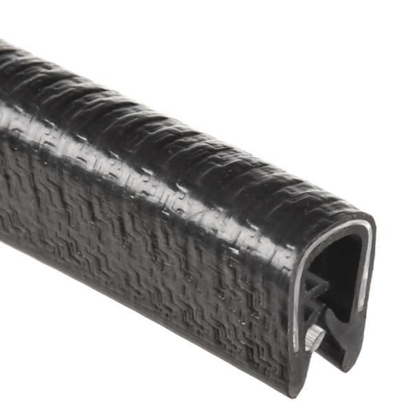 PVC-Kantenschutzprofil, Klemmbereich 1,0-4,0 mm, schwarz