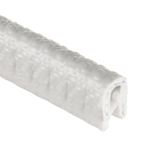 PVC-Kantenschutzprofil, Klemmbereich 1,0-2,5 mm, weißgrau