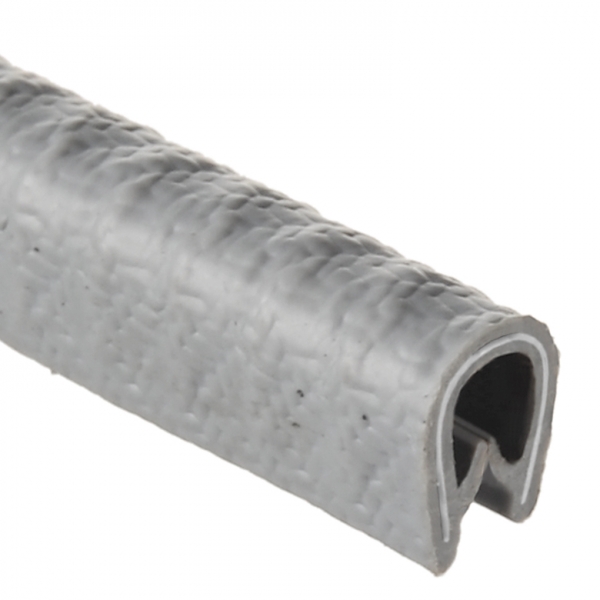 PVC-Kantenschutzprofil, Klemmbereich 1,0-2,5 mm, silbergrau