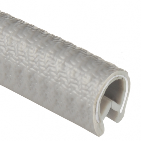 PVC-Kantenschutzprofil, Klemmbereich 1,0-4,0 mm, hellgrau